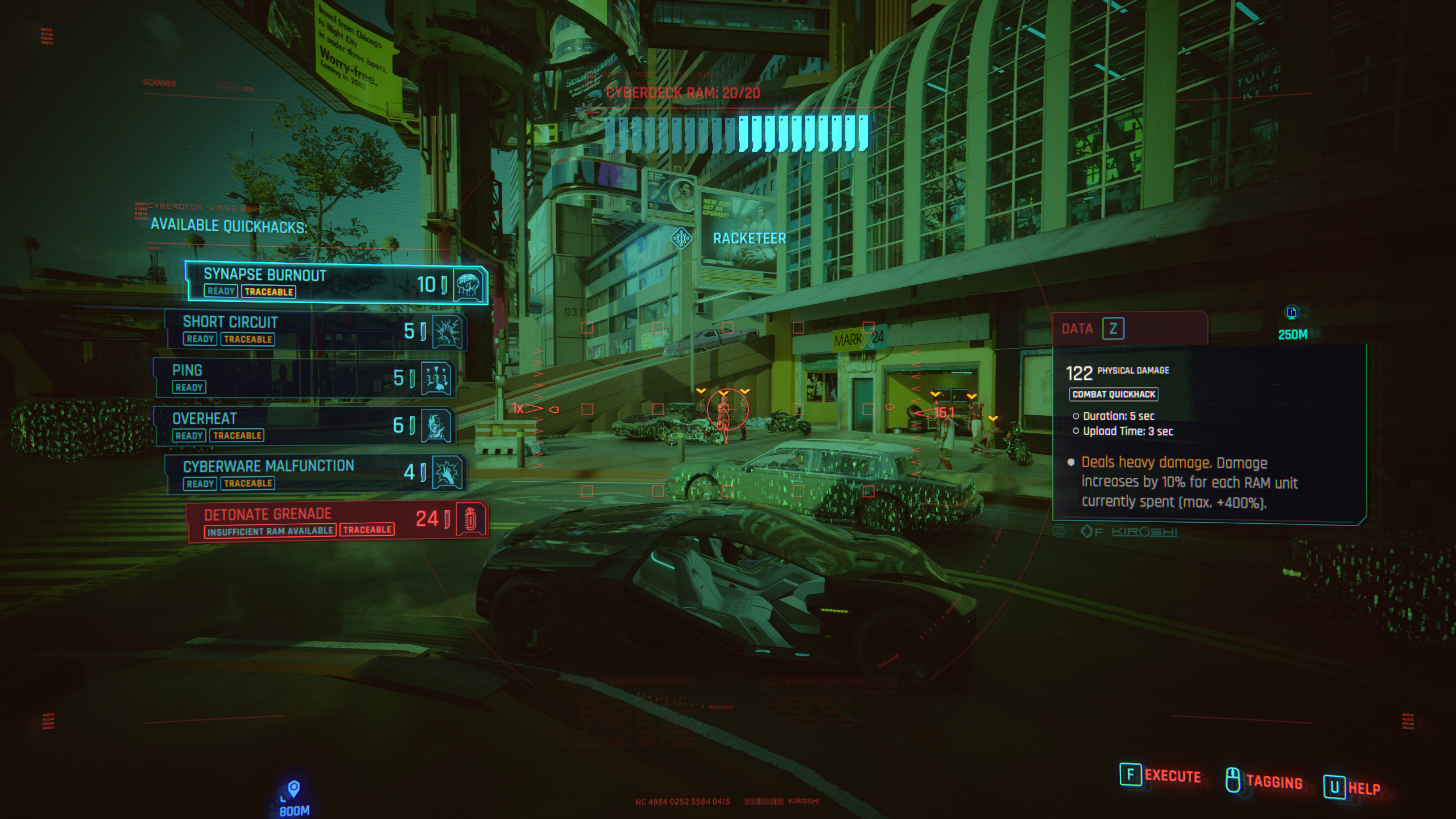 Cyberpunk 2077 screenshot: realistic, first-person, third-person, no outlines, realistic lighting (environment, ui / menu)
