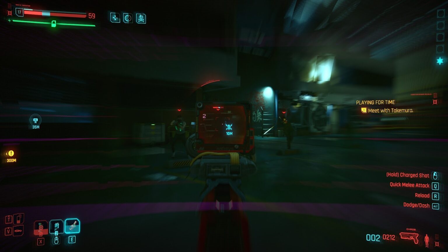 Cyberpunk 2077 screenshot: realistic, first-person, third-person, no outlines, realistic lighting (environment, combat)