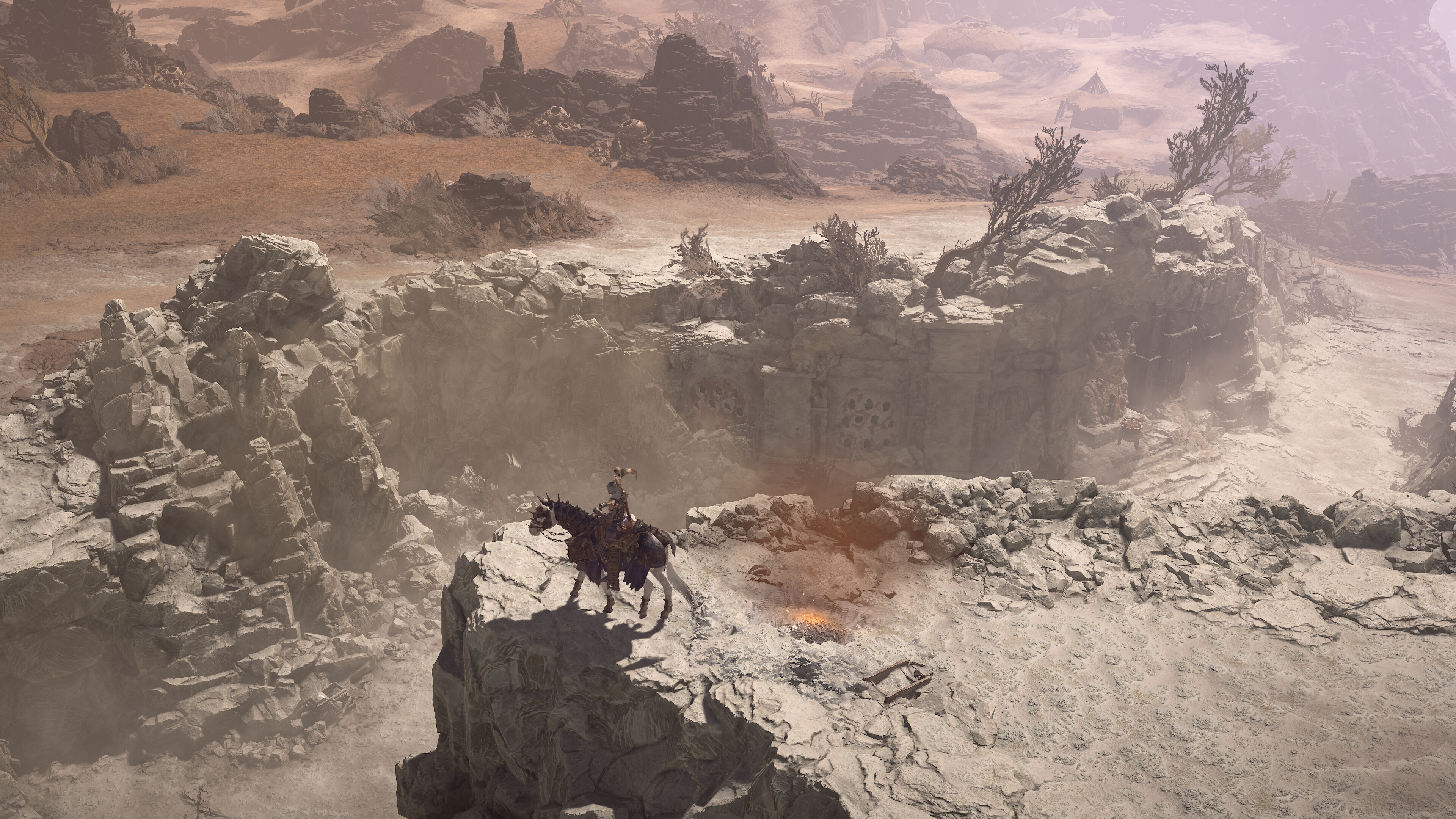 Diablo IV screenshot: realistic, three-quarter, no outlines, realistic lighting (environment)