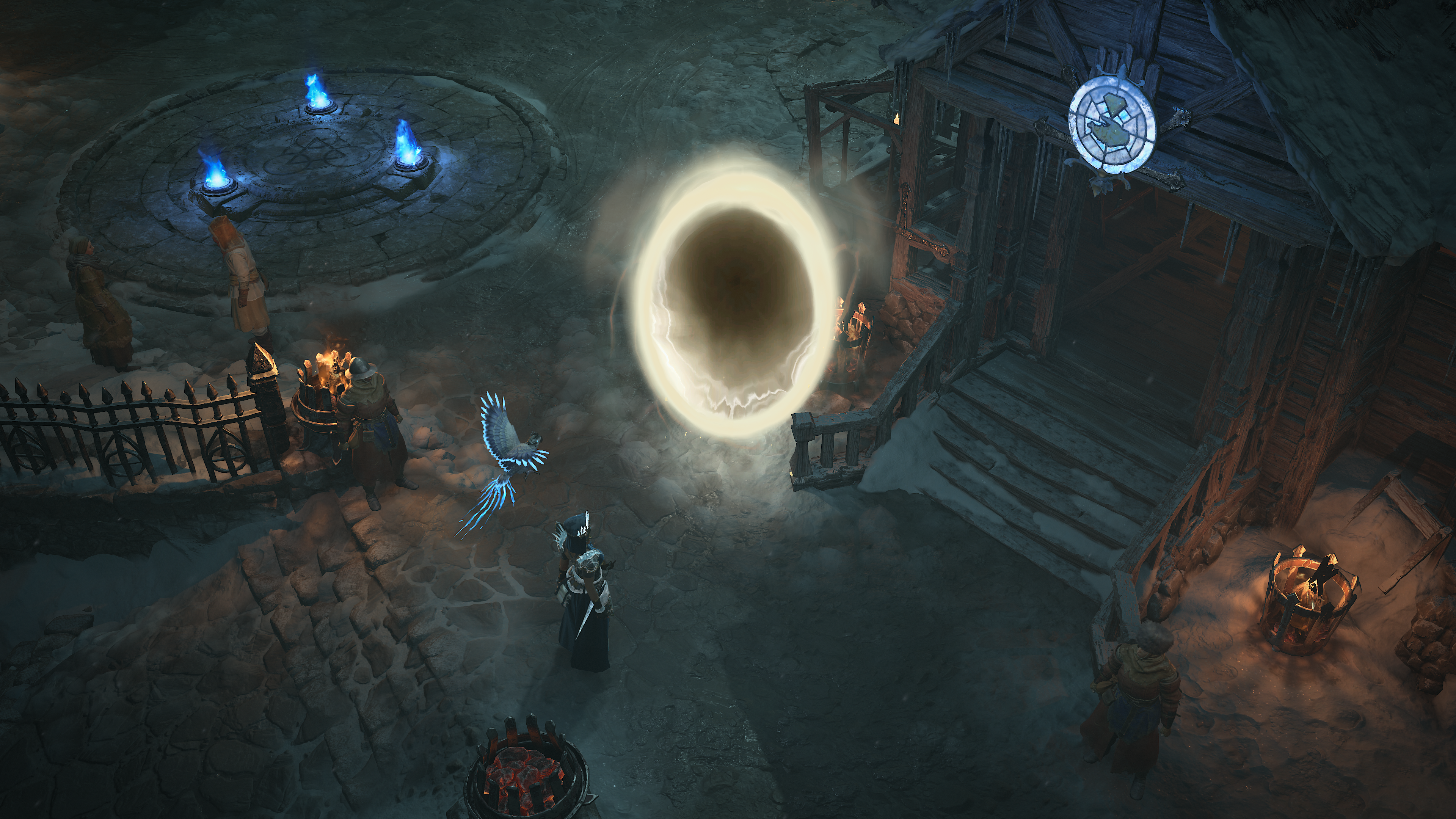 Diablo IV screenshot: realistic, three-quarter, no outlines, realistic lighting (environment)