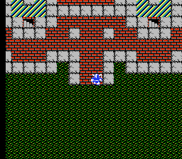 Dragon Quest screenshot: pixel art, three-quarter, first-person, black outlines, flat / unlit (environment)