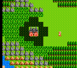 Dragon Quest II screenshot: pixel art, three-quarter, flat / unlit (environment, cutscene)