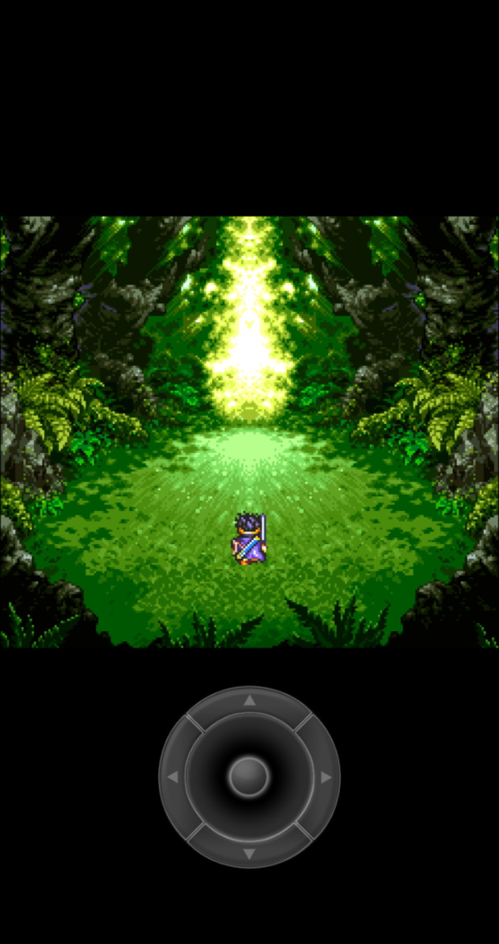 Dragon Quest III (Mobile) screenshot: pixel art, three-quarter, first-person (environment)
