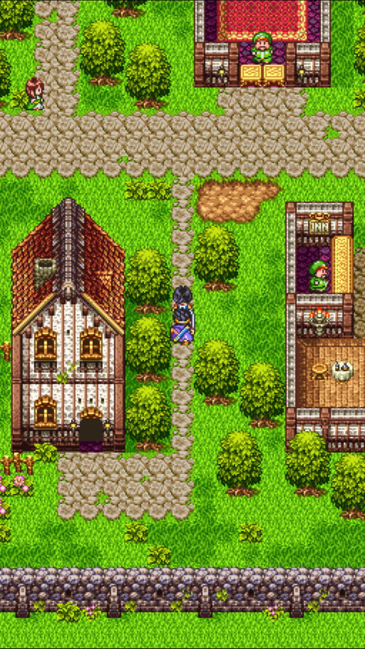 Dragon Quest III (Mobile) screenshot: pixel art, three-quarter, first-person (environment)