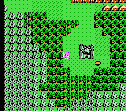 Dragon Quest IV screenshot: pixel art, three-quarter, black outlines, flat / unlit (environment)