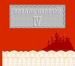 Dragon Quest IV screenshot: pixel art, three-quarter, black outlines, flat / unlit (ui / menu)