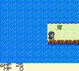 Dragon Warrior Monsters screenshot: pixel art, three-quarter, fixed camera, black outlines, dithered shading (environment)