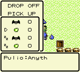 Dragon Warrior Monsters screenshot: pixel art, three-quarter, fixed camera, black outlines, dithered shading (ui / menu)