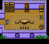 Dragon Warrior Monsters screenshot: pixel art, three-quarter, fixed camera, black outlines, dithered shading (environment)