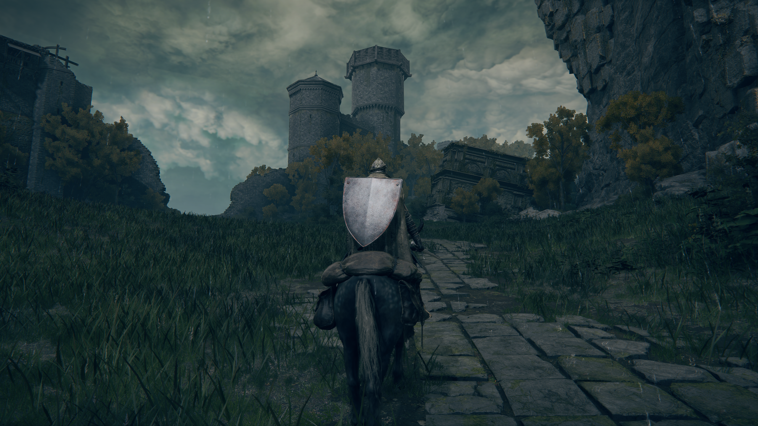 Elden Ring screenshot: realistic, third-person, no outlines, realistic lighting (environment, character)