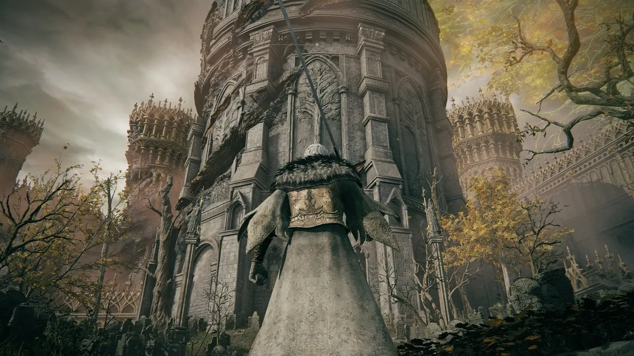 Elden Ring screenshot: realistic, third-person, no outlines, realistic lighting (environment, character)