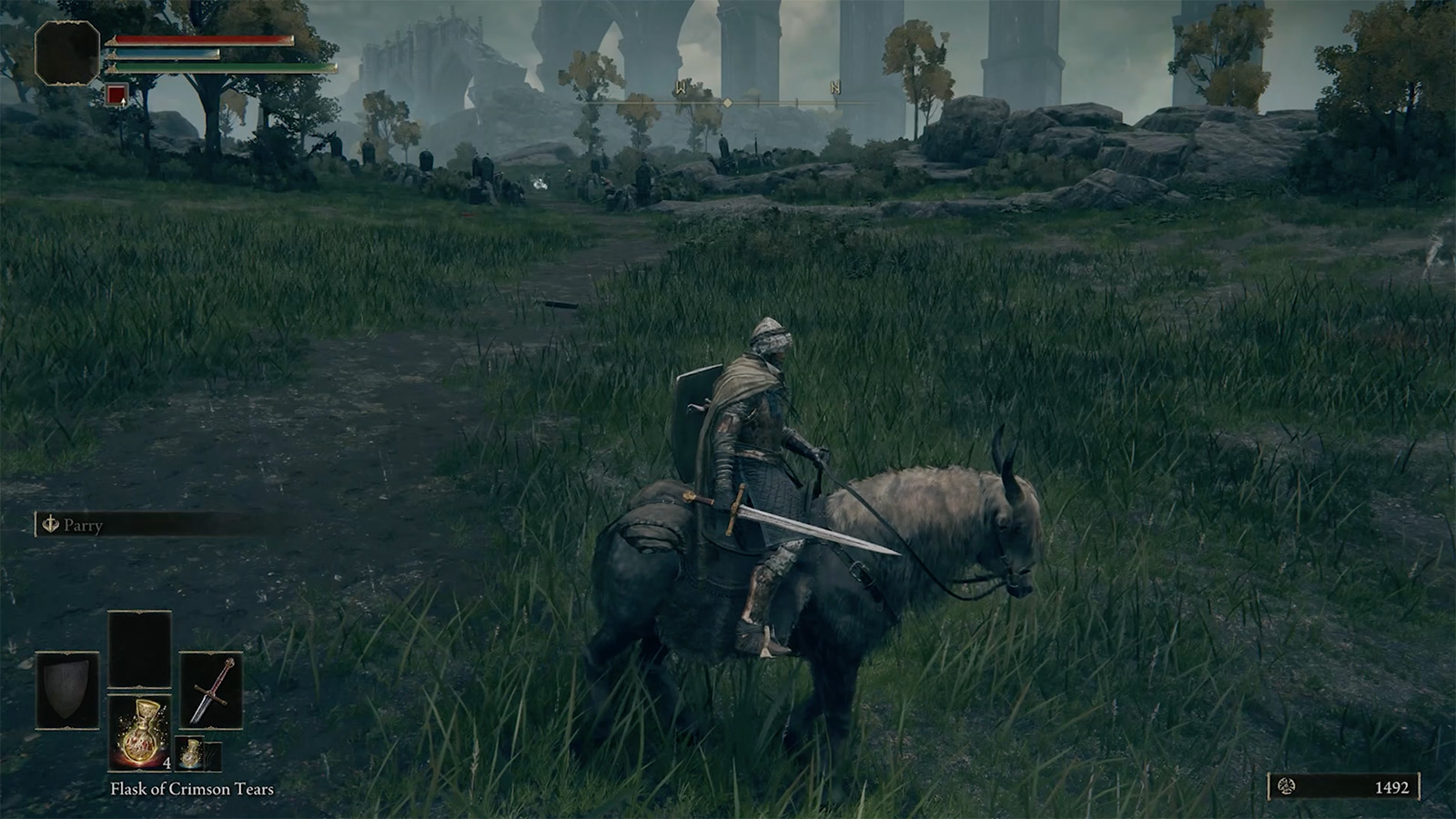 Elden Ring screenshot: realistic, third-person, no outlines, realistic lighting (environment, character)
