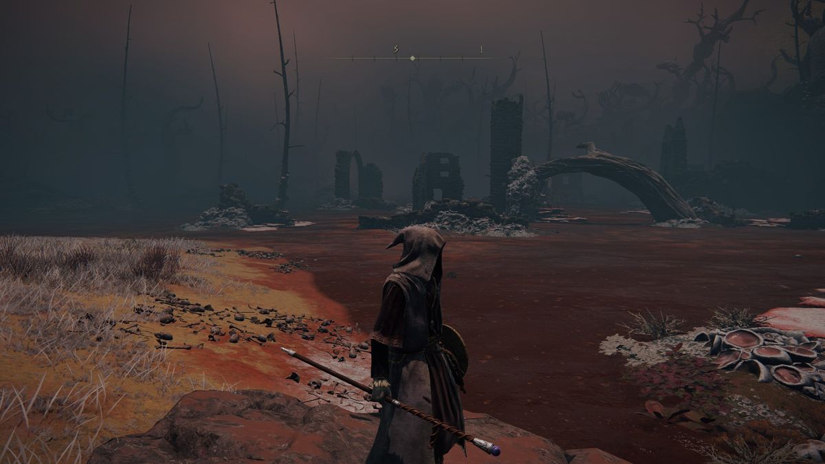 Elden Ring screenshot: realistic, third-person, no outlines, realistic lighting (environment, character)