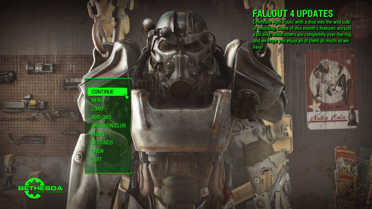 Fallout 4 screenshot: realistic, first-person, third-person, no outlines, realistic lighting (ui / menu)