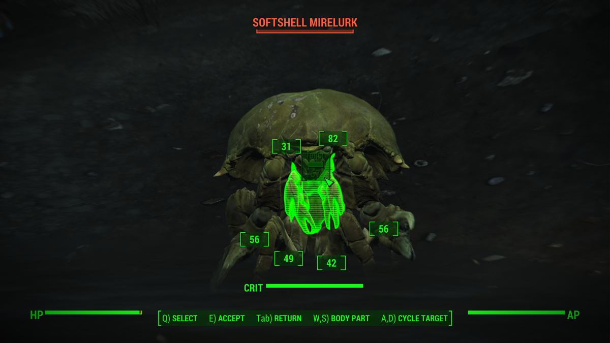 Fallout 4 screenshot: realistic, first-person, third-person, no outlines, realistic lighting (environment, character, combat, ui / menu)