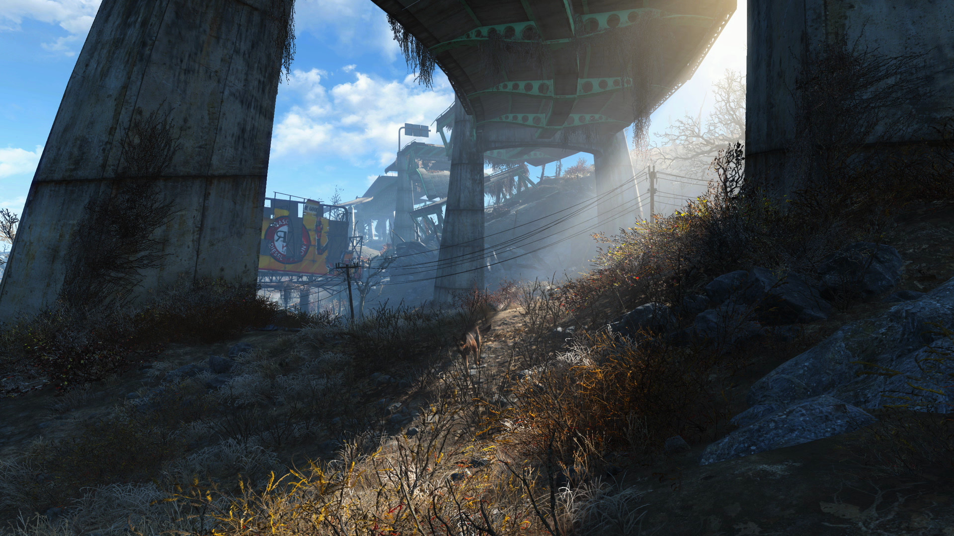 Fallout 4 screenshot: realistic, first-person, third-person, no outlines, realistic lighting (environment)