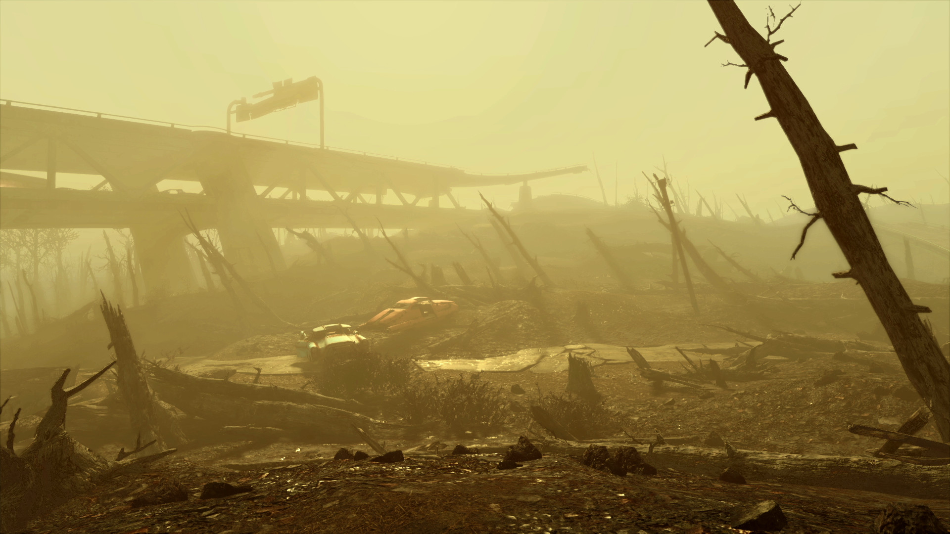 Fallout 4 screenshot: realistic, first-person, third-person, no outlines, realistic lighting (environment)