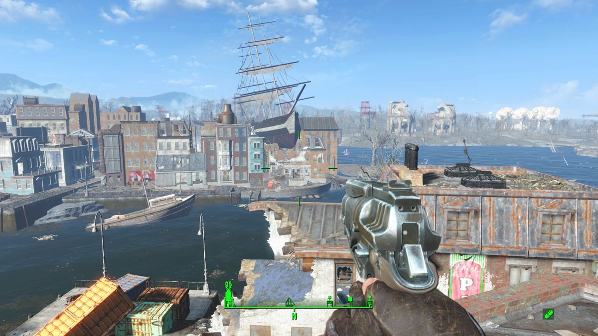 Fallout 4 screenshot: realistic, first-person, third-person, no outlines, realistic lighting (environment)