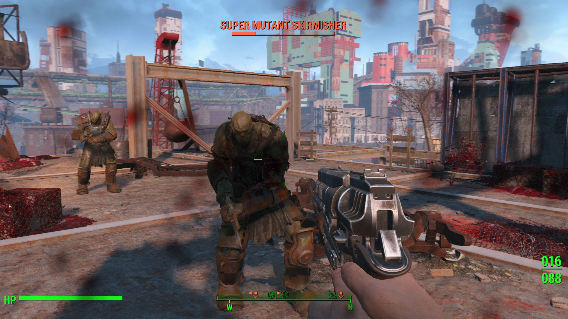 Fallout 4 screenshot: realistic, first-person, third-person, no outlines, realistic lighting (environment, character, combat)