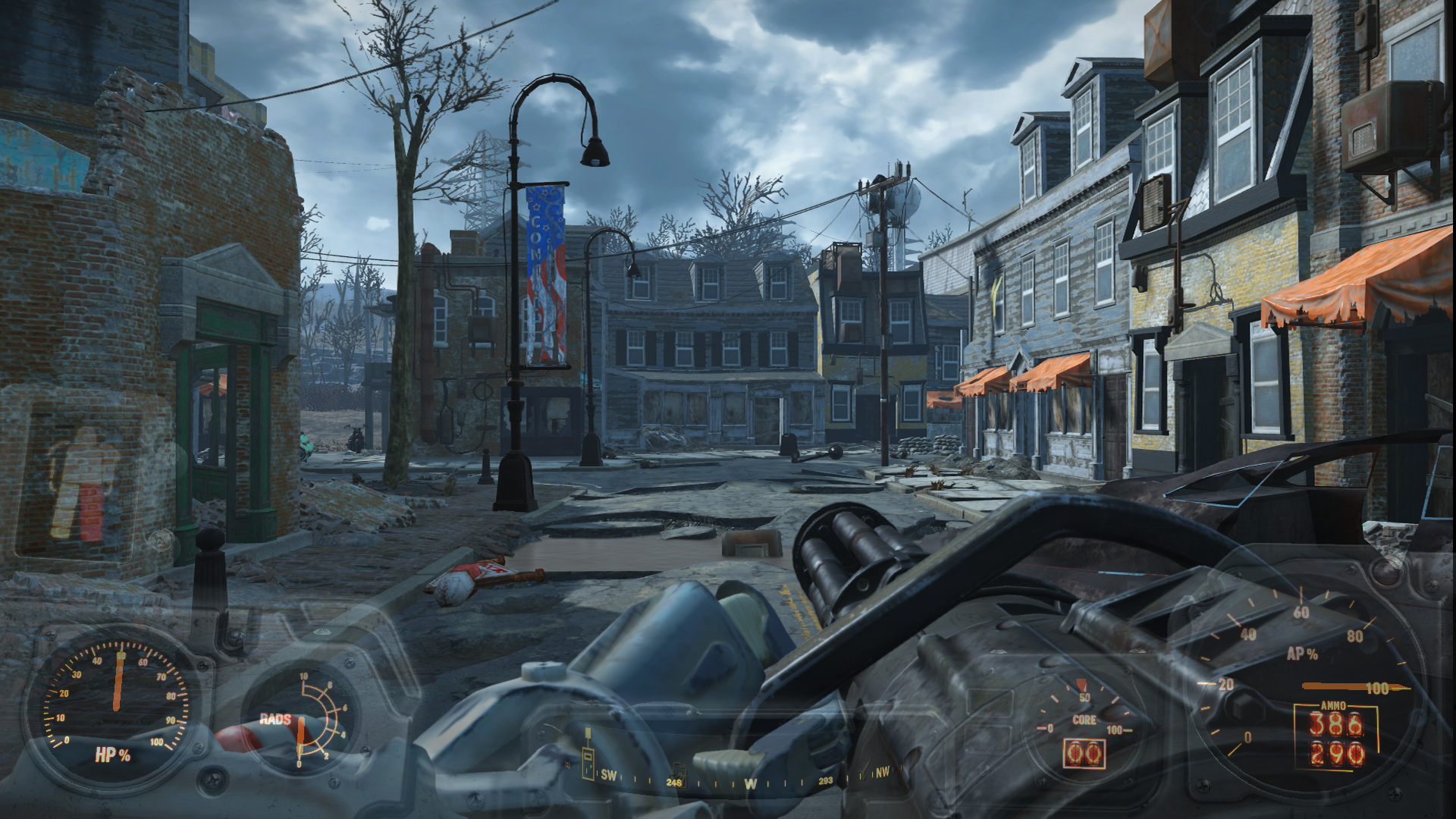 Fallout 4 screenshot: realistic, first-person, third-person, no outlines, realistic lighting (environment)