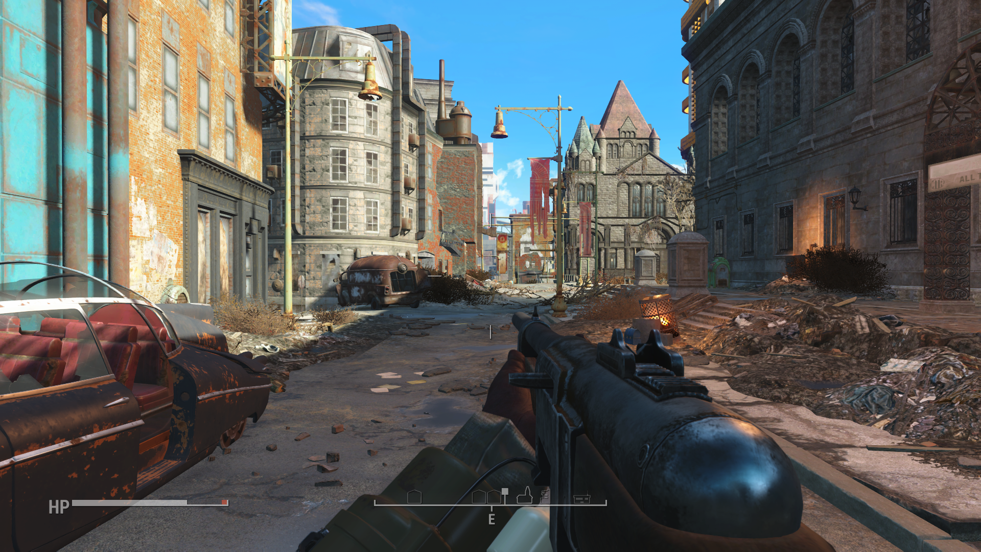 Fallout 4 screenshot: realistic, first-person, third-person, no outlines, realistic lighting (environment)