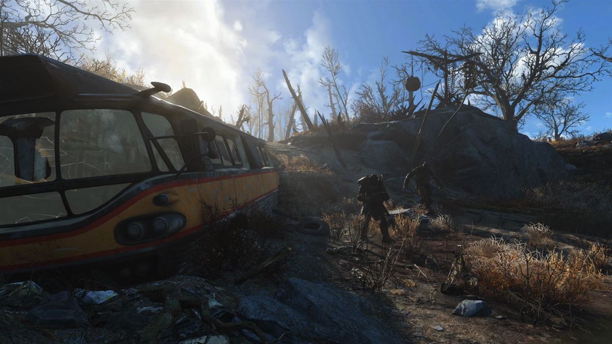 Fallout 4 screenshot: realistic, first-person, third-person, no outlines, realistic lighting (environment)