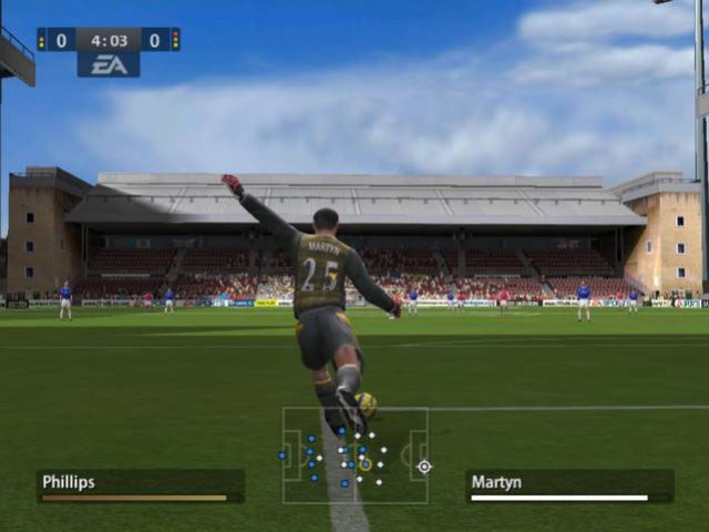 FIFA 06 screenshot: realistic, three-quarter, no outlines, soft gradient (environment, character, combat)