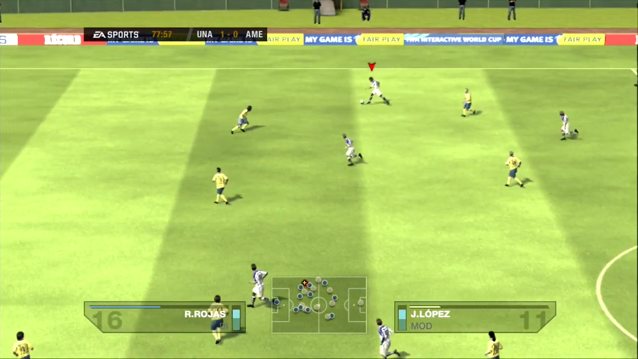 FIFA 07 screenshot: realistic, three-quarter, no outlines, realistic lighting (environment, combat)