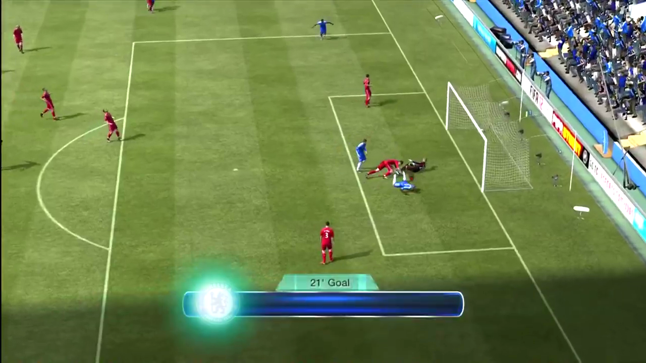 FIFA 12 screenshot: realistic, three-quarter, no outlines, realistic lighting (environment, combat)