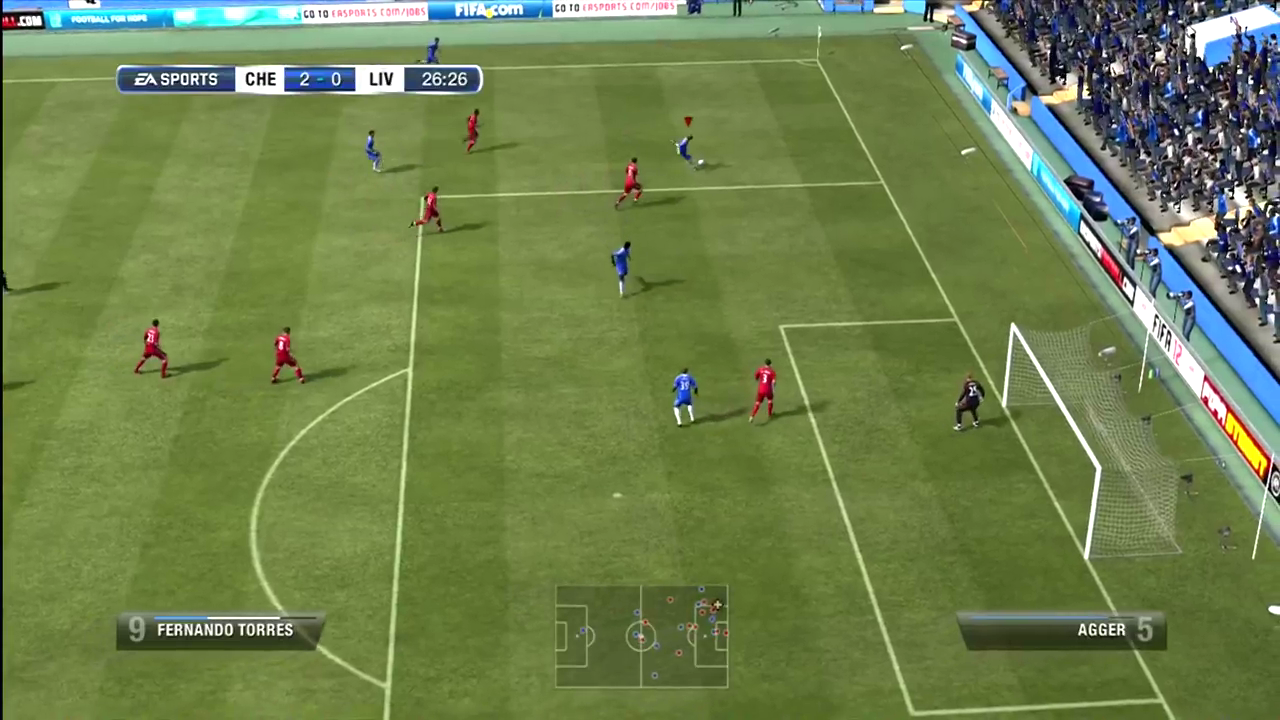 FIFA 12 screenshot: realistic, three-quarter, no outlines, realistic lighting (environment, combat)