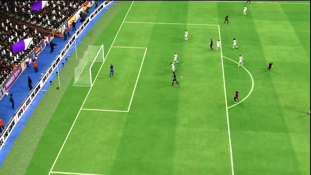 FIFA 15 screenshot: realistic, three-quarter, no outlines, realistic lighting (environment, combat)