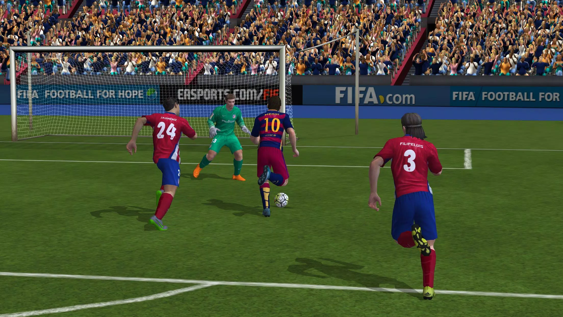 FIFA 15 screenshot: realistic, three-quarter, no outlines, realistic lighting (environment, character, combat)