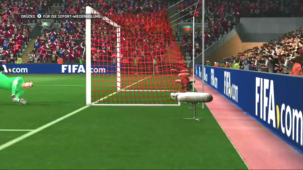 FIFA 15 screenshot: realistic, three-quarter, no outlines, realistic lighting (environment, combat)