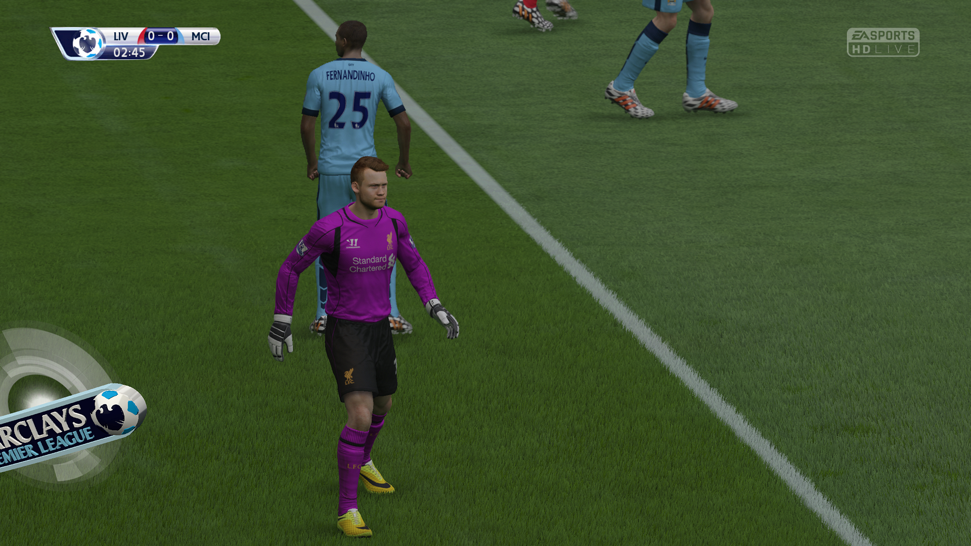FIFA 15 screenshot: realistic, three-quarter, no outlines, realistic lighting (environment, character)