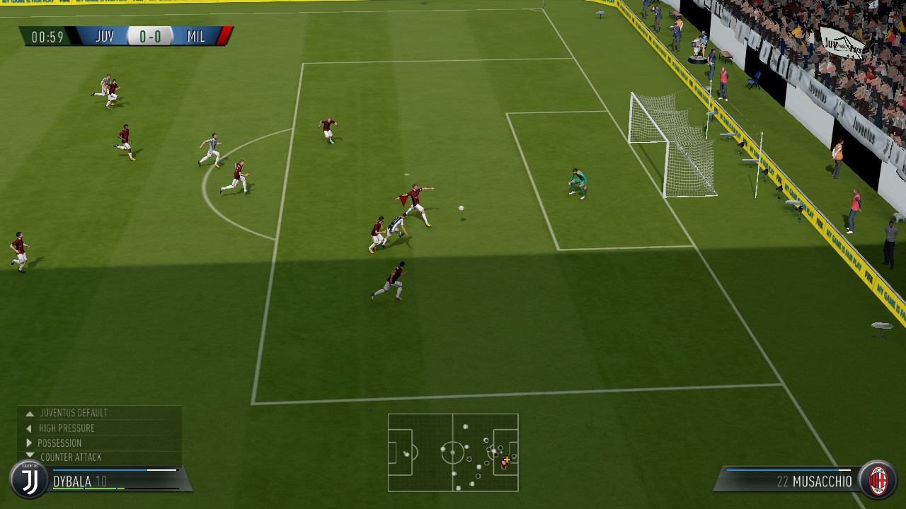 [FIFA 18](https://en.wikipedia.org/wiki/FIFA_18) screenshot: realistic, three-quarter, no outlines, realistic lighting (environment, combat)