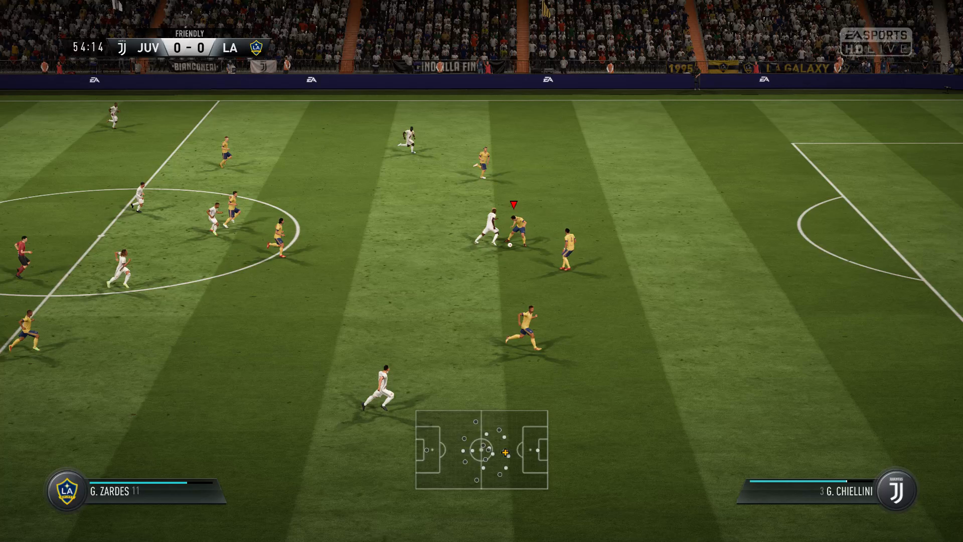 FIFA 18 screenshot: realistic, three-quarter, no outlines, realistic lighting (environment, combat)
