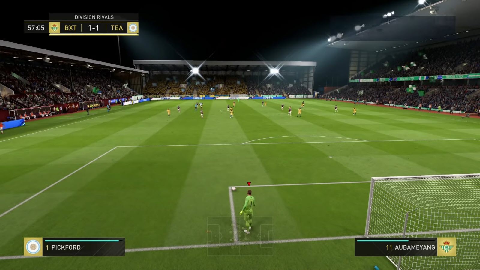 FIFA 19 screenshot: realistic, three-quarter, third-person, no outlines, realistic lighting (environment)