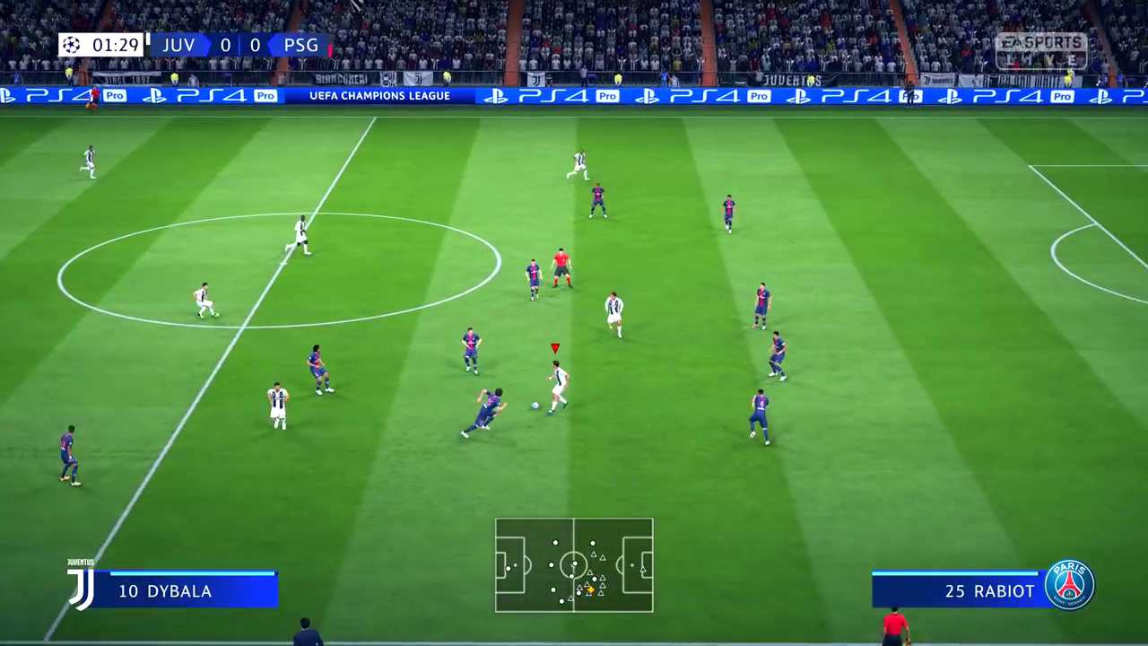 [FIFA 19](https://en.wikipedia.org/wiki/FIFA_19) screenshot: realistic, three-quarter, no outlines, realistic lighting (environment)
