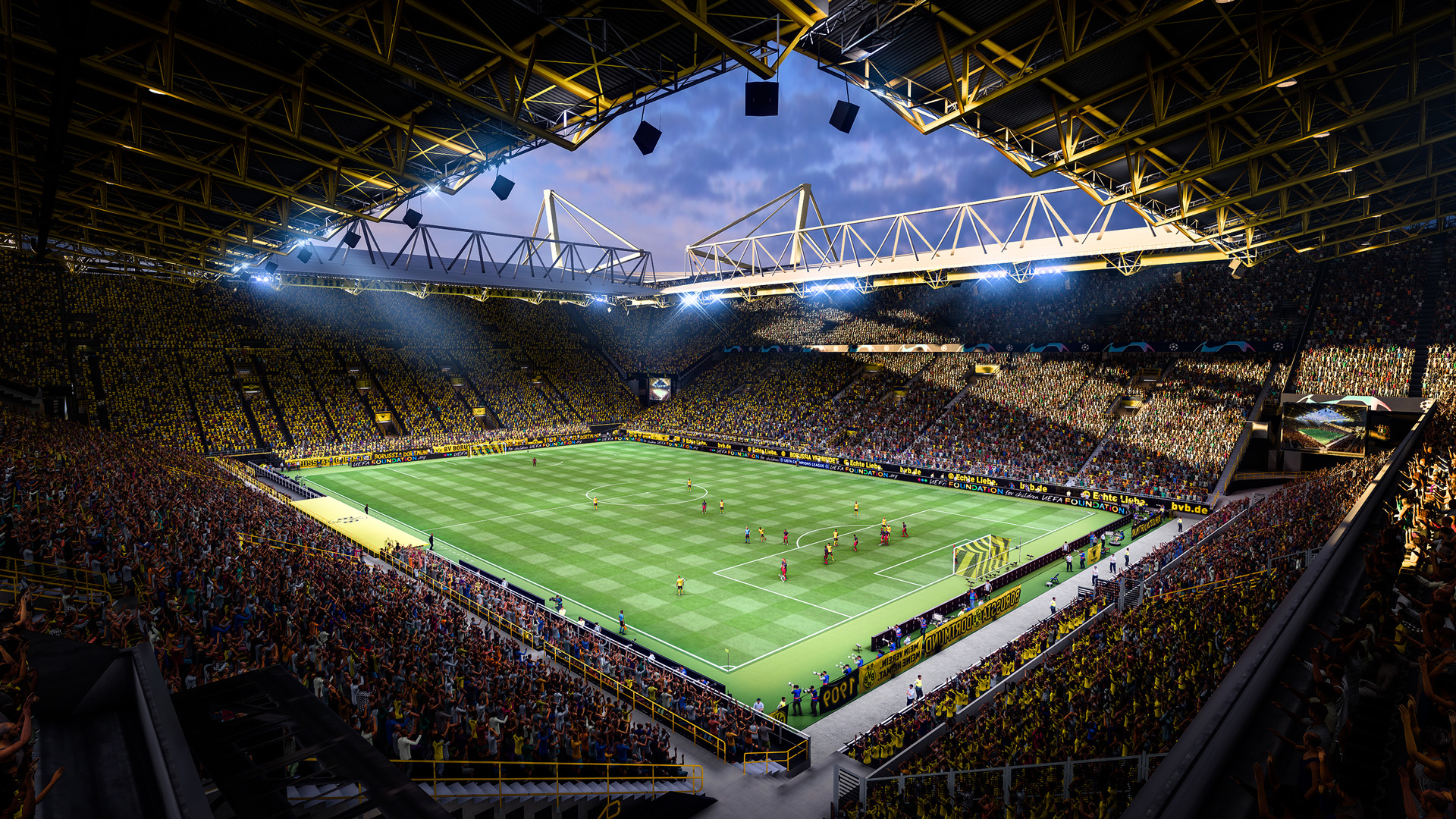 [FIFA 22](https://en.wikipedia.org/wiki/FIFA_22) screenshot: realistic, three-quarter, no outlines, realistic lighting (environment)