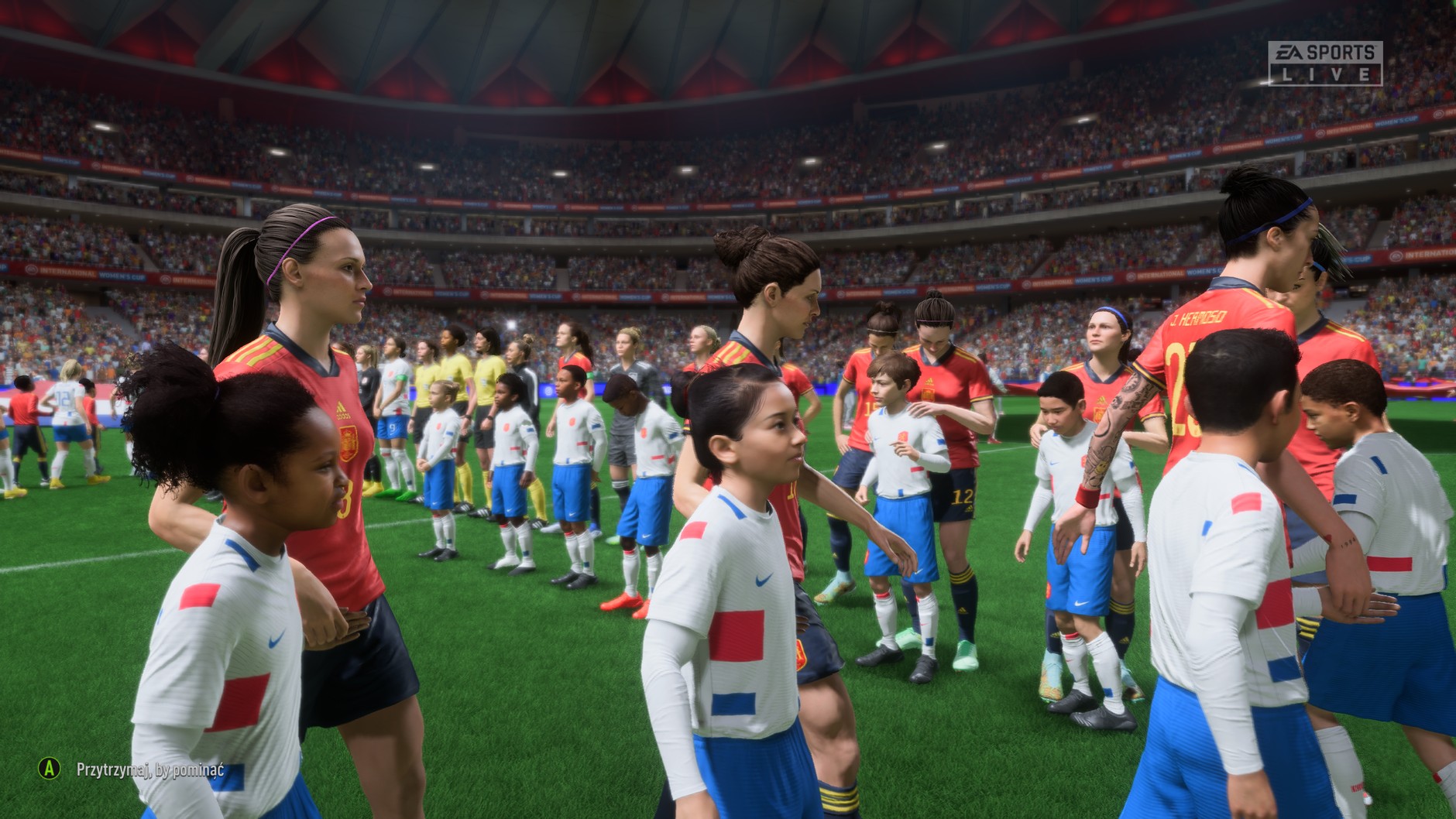 FIFA 23 screenshot: realistic, three-quarter, third-person, no outlines, realistic lighting (character, cutscene)