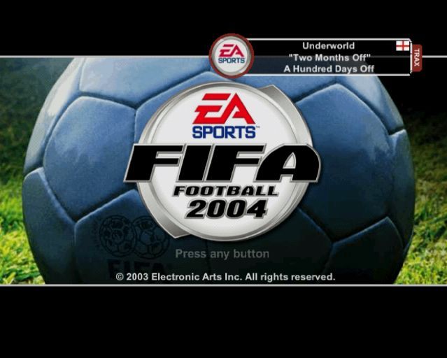 FIFA Football 2004 screenshot: realistic, three-quarter, no outlines, soft gradient (ui / menu)