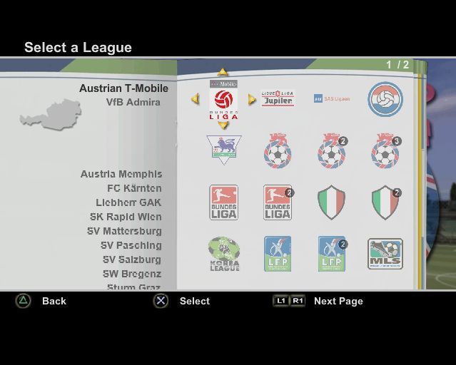 FIFA Football 2004 screenshot: realistic, three-quarter, no outlines, soft gradient (ui / menu)