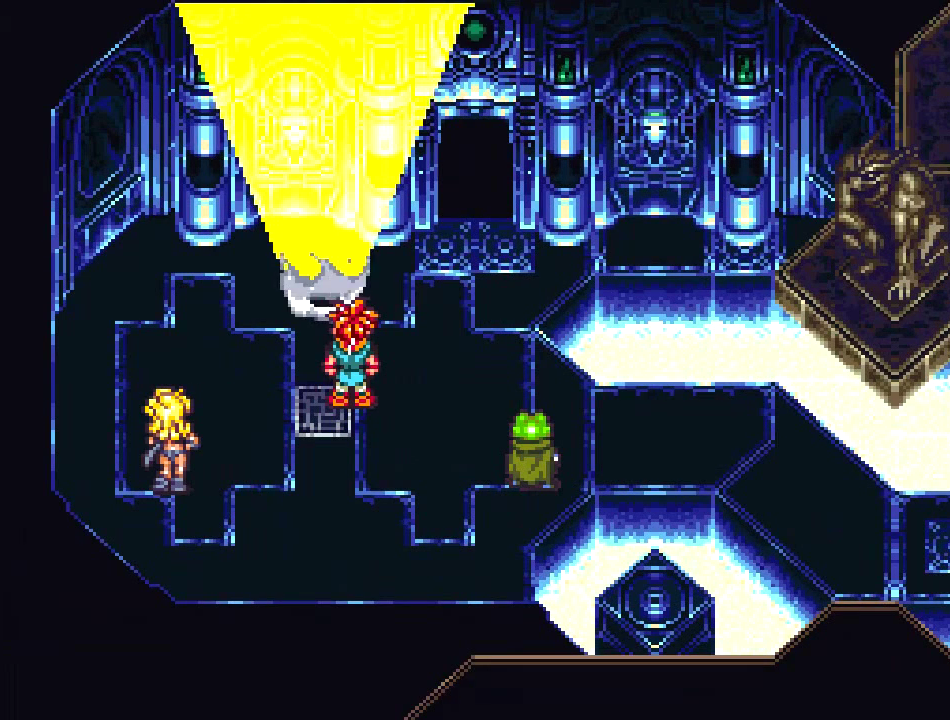 Final Fantasy Chronicles screenshot: pixel art, hand-drawn, digitized / fmv, three-quarter, colored outlines, baked lighting (environment)