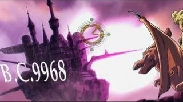 Final Fantasy Chronicles screenshot: pixel art, hand-drawn, digitized / fmv, three-quarter, colored outlines, baked lighting (cutscene)