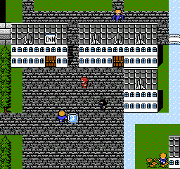 Final Fantasy II screenshot: pixel art, three-quarter, fixed camera, black outlines, flat / unlit (environment)