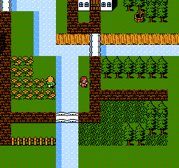 Final Fantasy II screenshot: pixel art, three-quarter, fixed camera, black outlines, flat / unlit (environment)