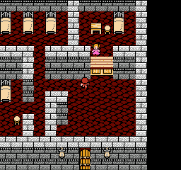 Final Fantasy II screenshot: pixel art, three-quarter, fixed camera, black outlines, flat / unlit (environment)