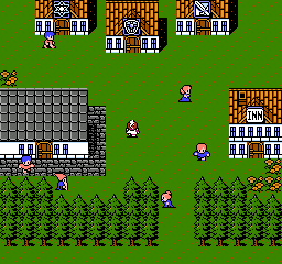 FINAL FANTASY III screenshot: pixel art, top-down, three-quarter, black outlines (environment)