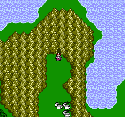 FINAL FANTASY III screenshot: pixel art, top-down, three-quarter, black outlines (environment)