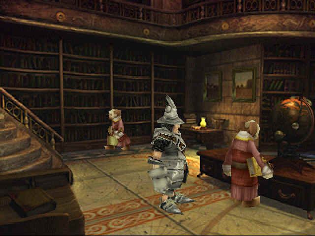 FINAL FANTASY IX screenshot: pre-rendered, low-poly, fixed camera, third-person, no outlines, baked lighting (environment)